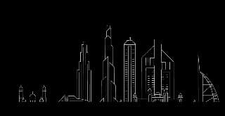 Architectural Skyline Silhouette